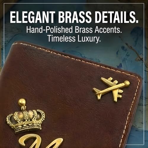 Image of ncgifts Couple Personalized Passport Cover for Men and Women | Customized Travel Accessories Organizer | Vegan Leather Passport Holder | Unisex Handcrafted Gift | Gift for Birthday /Anniversery