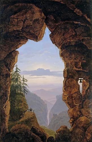 Porte dans les rochers tableau d'art mural Schinkel pour transformer un mur vide