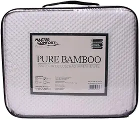 Master Comfort - Protetor de Colchão Pure Bamboo Queen | Impermeável e Sustentável | Fibra Natural Respirável com Toque Macio e Barreira Silenciosa