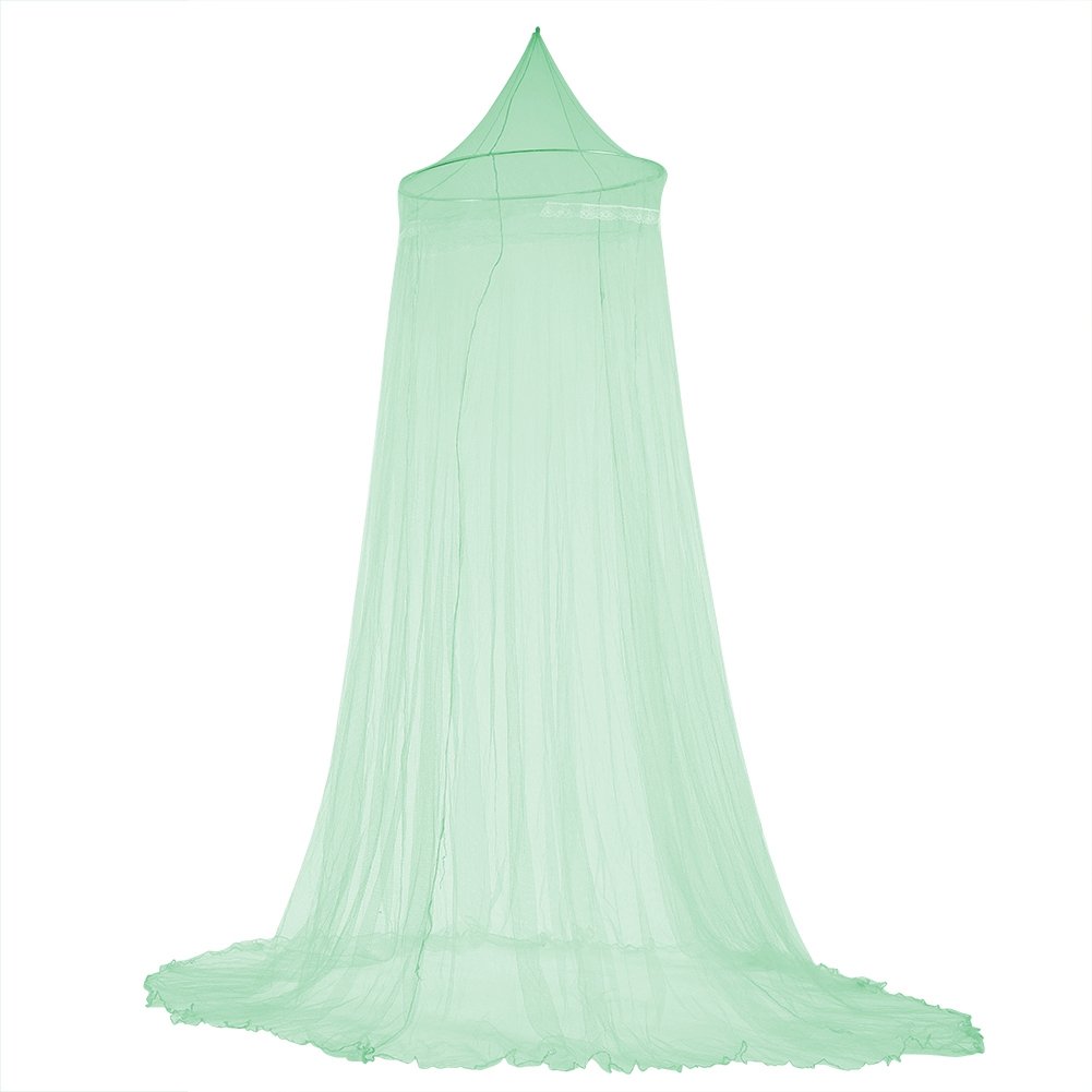 Biunixin Girls Green Mosquito Net For Bed, Kids Bed Canopy Bug Net Canopy Nets Insect Screen Pop-Up Tent Canopy Outdoor Suitable For 1.5-1.8M Wide Bed(Green)