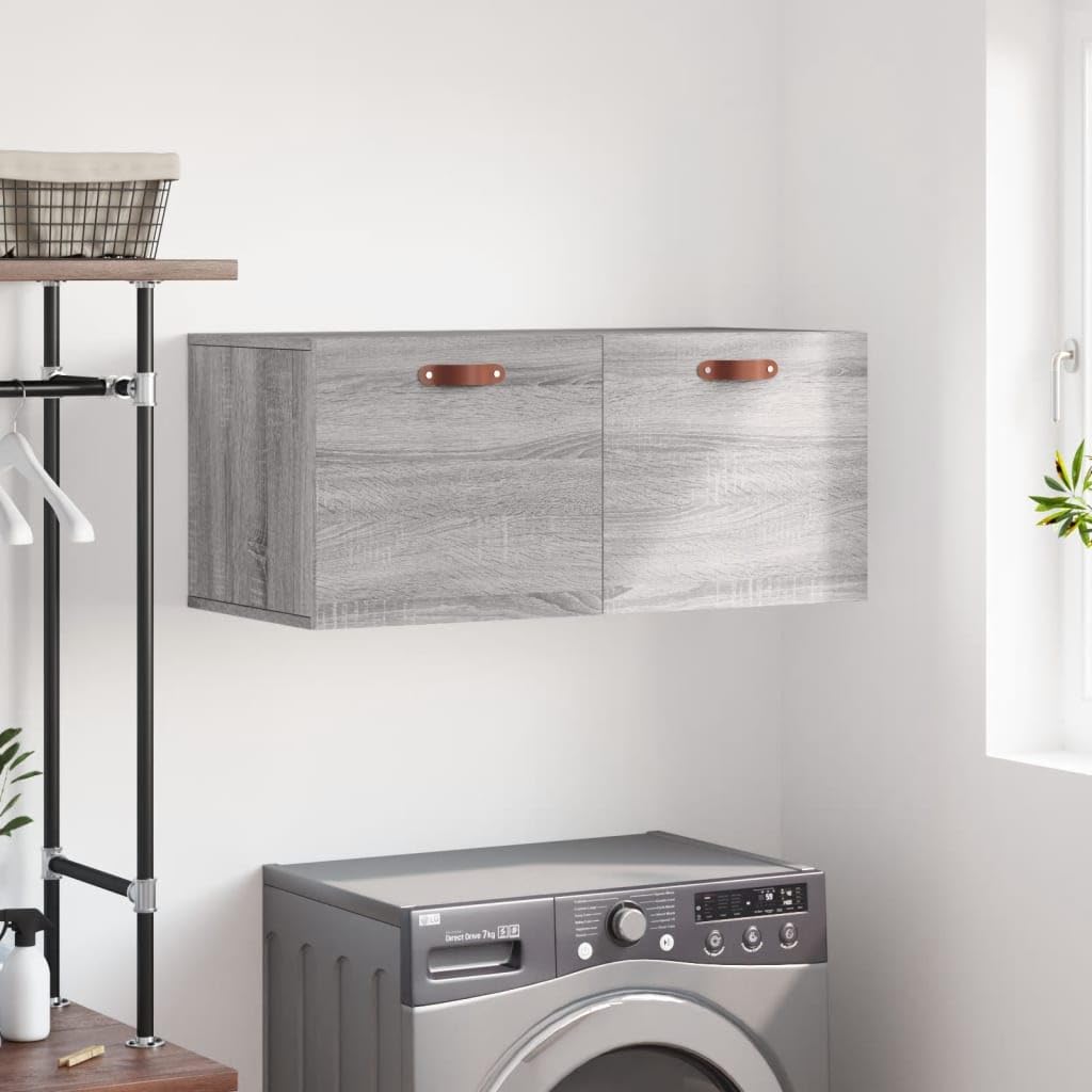 Armario de pared gris Sonoma de 80 cm para solucionar la falta de espacio