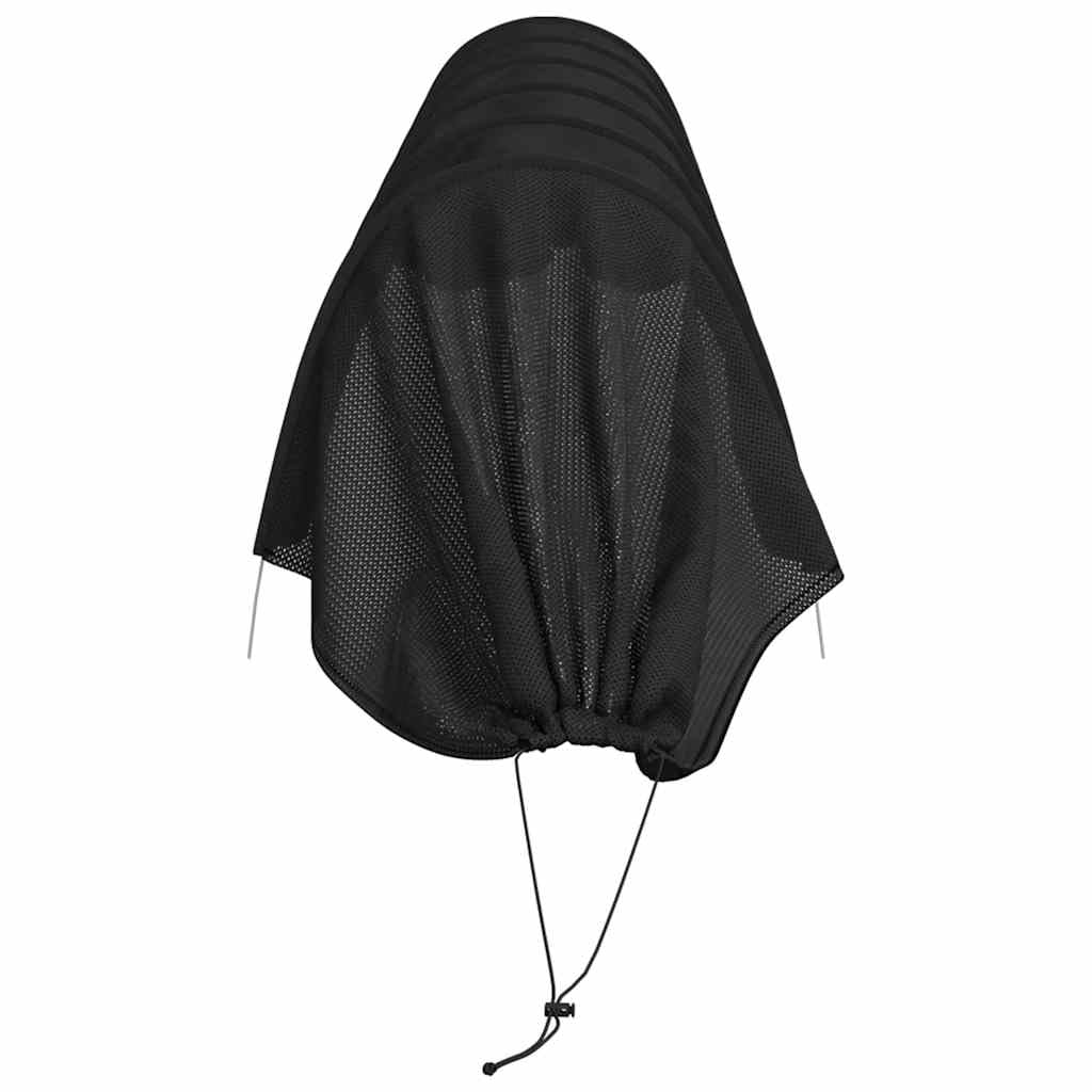 Netztunnel 4 Stück Schwarz Stahl Polyethylen Pflanzenschutz Frostschutz für Hochbeete und Gewächshaus, vielseitige Gartenabdeckung für Pflanzenpflege und Bodenschutz