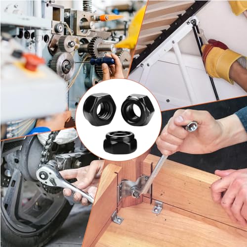 M3 Muttern Selbstsichernde Muttern Kohlenstoffstahl Mutter M3 55 Stück DIN985 Schwarz Sicherungsmuttern Sechskantmutter Sechskantmuttern Niro Hex Nut Stoppmuttern Selbstsichernde Kontermuttern Set