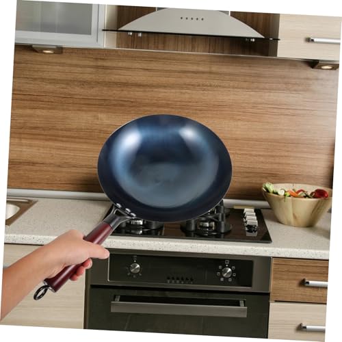 Wok de hierro con mango tradicional antiadherente miniatura 5