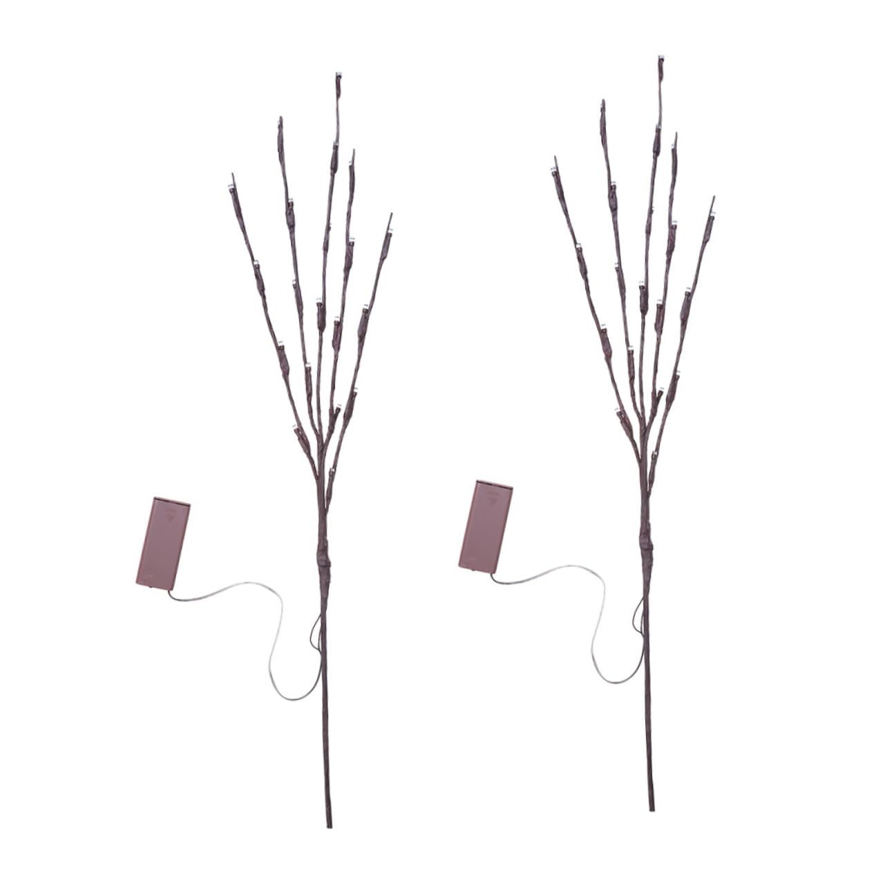 VOSAREA 2pcs Led Branch Lights Faux Tree Branches Warm Lights Battery Operated Decor for Weddings Christmas and Home Decoration Energy Saving and High Brightness