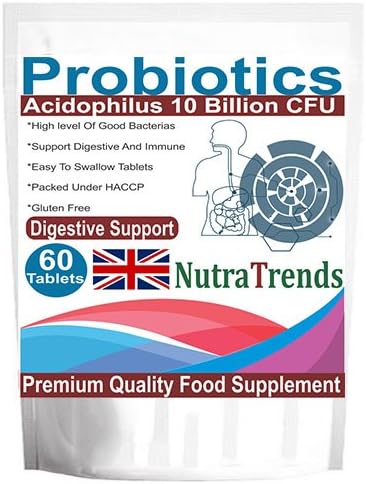 Probiotic Lactobacillus Acidophilus Highes 10 Billons 60 Tablets for 2 Months