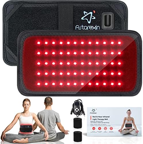 Red Light Therapy for Body, Red & Infrared Light Therapy Device Wrap Belt 660nm LED Red Light and 850nm Near Infrared Light for Muscle Back Shoulder Pain Relief