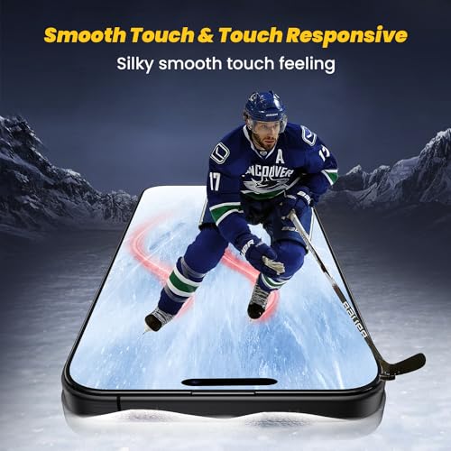 Image of Supershieldz NeoGuard HD+ Gaming Matte Tempered Glass Screen Protector Guard for iPhone 17 /16 Pro, 9H Hardness, Anti-Static, Case-Friendly, Easy Installation Kit - 1 Pack