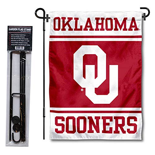 College Flags & Banners Co. Oklahoma Sooners Garden Flag with Stand Holder