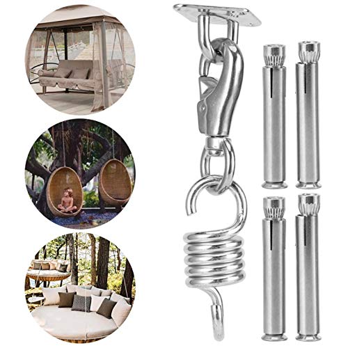 Fivela de balanço, gancho de fixação de assento suspenso, a mola suporta 300 kg, confortável e suave