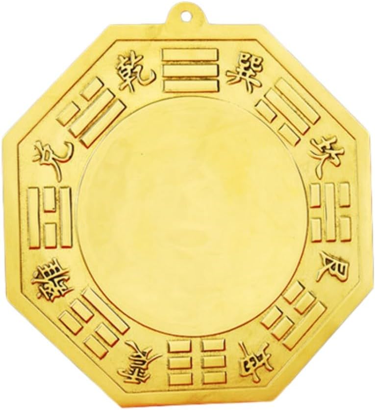 Feng Shui Good Luck Charms Furniture,Bag,Home,Office Other Scenes 八卦镜凸镜家用 Feng Shui Good Amulet 黄铜凹镜太极九宫八卦镜平面镜子门口摆件 fengshui Chinese Tassel Ornaments-1648