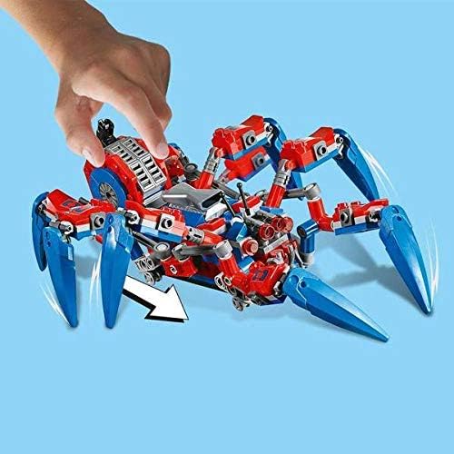 Hand demonstrating the crawling function of the LEGO Spider-Man's Spider Crawler