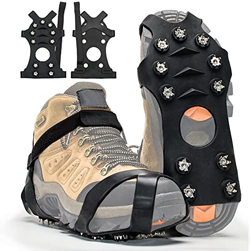 Steigeisen für Kinder, Klein Schuhspikes für Bergschuhe Wanderschuhe, Edelstahl Spikes - Größe【EU: 34-38】 Cover