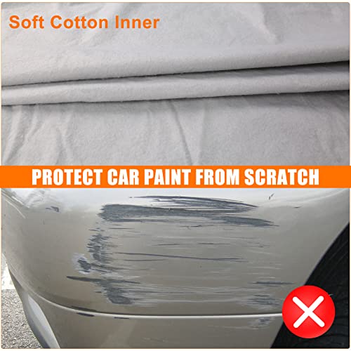 Image of Waterproof Car Cover Compatible with Chevrolet Impala /Bel Air /Biscayne 1958-1970 2 /4 Door Sedan /Couple /Hardtop 210T All Weather Classic Car Covers with Zipper Door for Snow Rain Protection | 210T Polyester with Inner Cotton LIner All Weather Waterproof Car Covers with Zipper Door for Snow Rain Protection