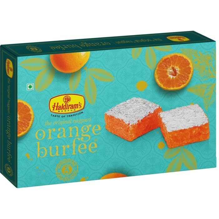 Haldiram's Nagpur Orange Burfee 250g | Zesty Orange Flavoured Indian Sweet | Soft & Fruity Mithai | Ideal for Gifting, Snacking & Festivals-image-28