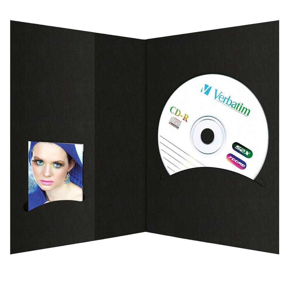 1 x 100 Daiber etui na zdjęcia paszportu M. CD-ROM-Fach do 10 x 15, czarne