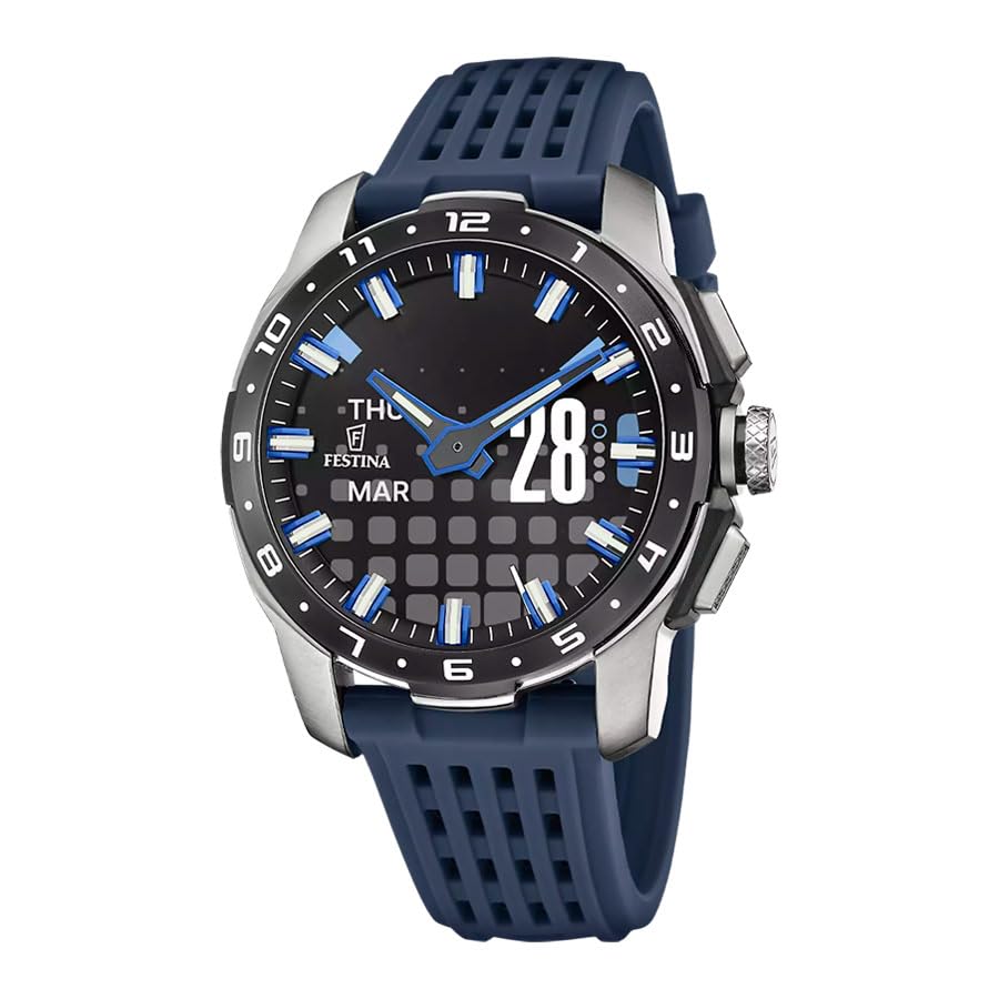 Festina Connected Hybrid Smartwatch F23305/3 on a wrist, showing the watch face with digital elements.