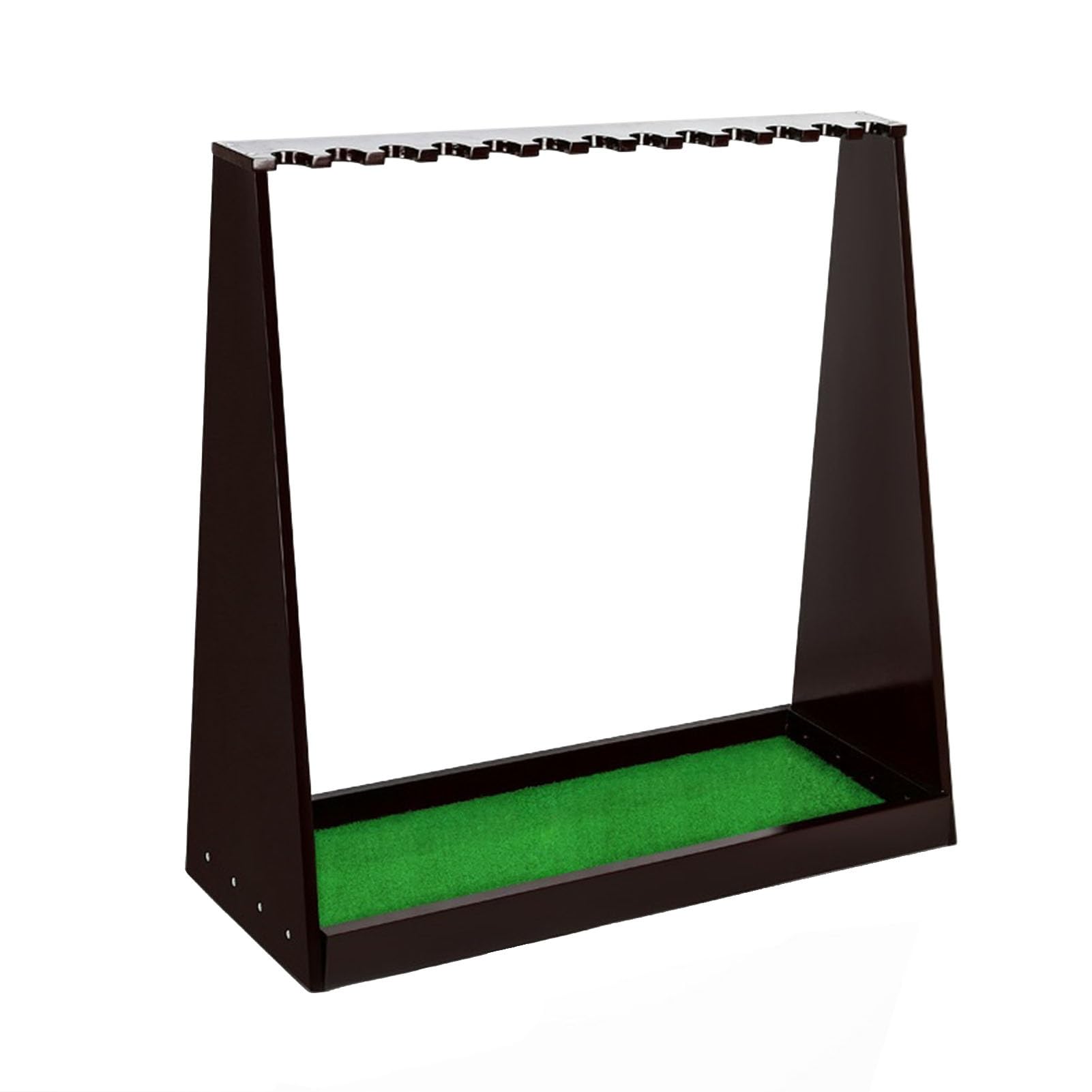 JevLoN Wooden Golf Club Stand Holder, 13 Golf Clubs Display Rack Putter Holder with Artificial Grass Mat, Golf Club Equipment Storage Organizers for Indoor Outdoor