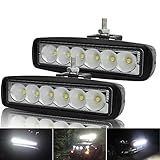 zusatzscheinwerfer pkw ▶Leistung:18W. Spannung: DC 9-30V. Lumen: 1420LM. über 50.000 Stunden Lebensdauer, heller als Traditionalem Scheinwerfer