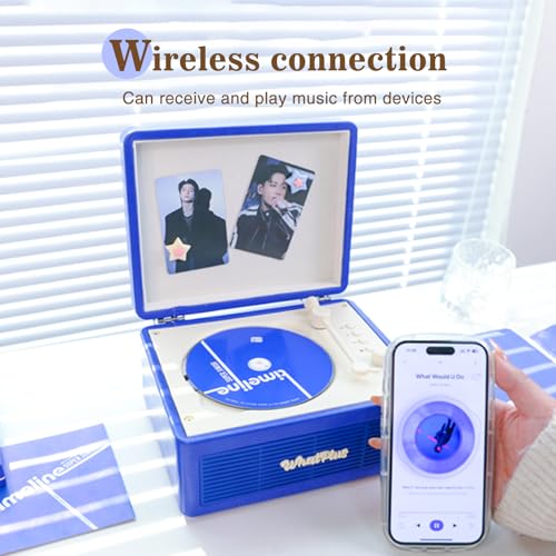 Image of Portable CD Player with Bluetooth and Speakers, Dark Blue