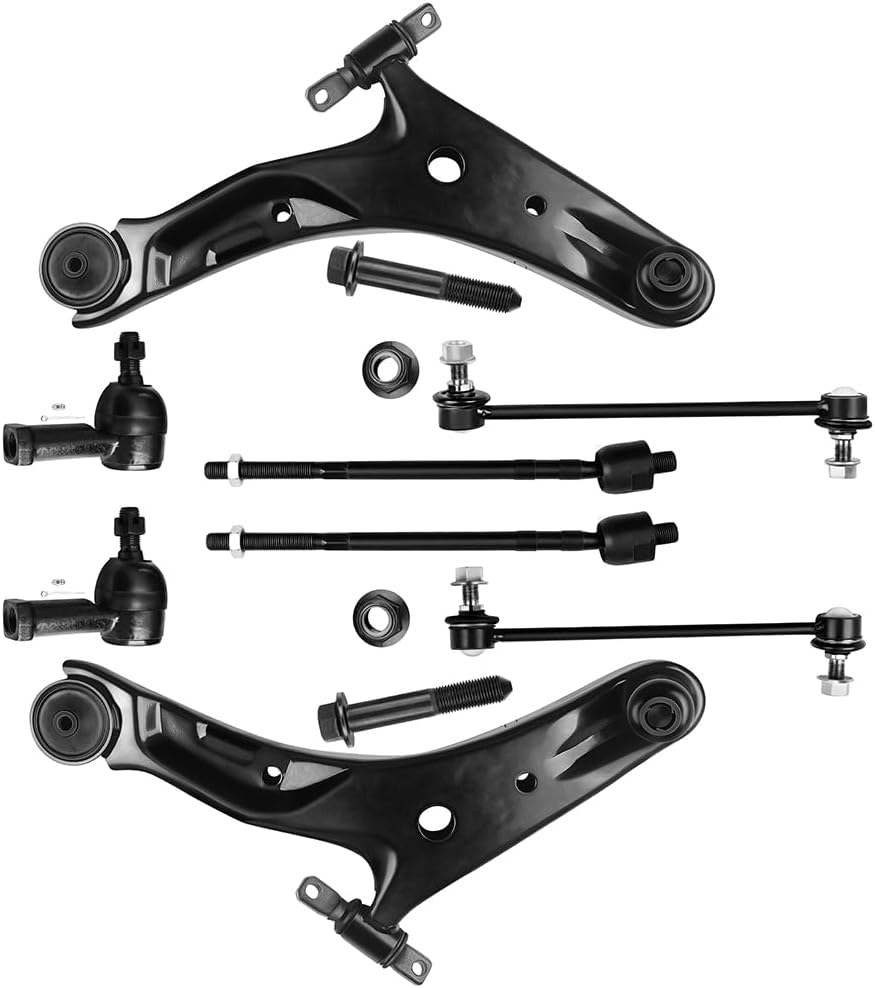 OCPTY - New 8-Piece fit for 2001-2006 for Hyundai Santa Fe - 2 Front Lower Control Arm And Ball Joint - Passenger Driver Side 2 Inner 2 Outer Tie Rod End Link 2 Sway Bar