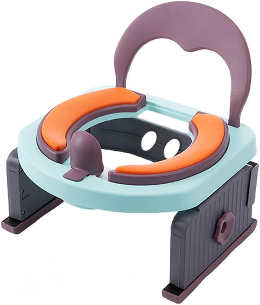 Car Toilet Seat Portable Foldable and Adjustable Car Potty, Comfortable Silicone Cushion, Suitable for Boys and Girls Over 1 Year Old, Load-Bearing 60kg (Color : Light Blue, Size : 31 * 22 * 27cm)