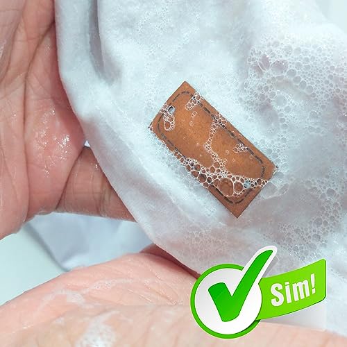 50 Unidades Feito com Amor Etiqueta Retangular - Tag´s de Couro Sintético Palavras Prontas para etiq