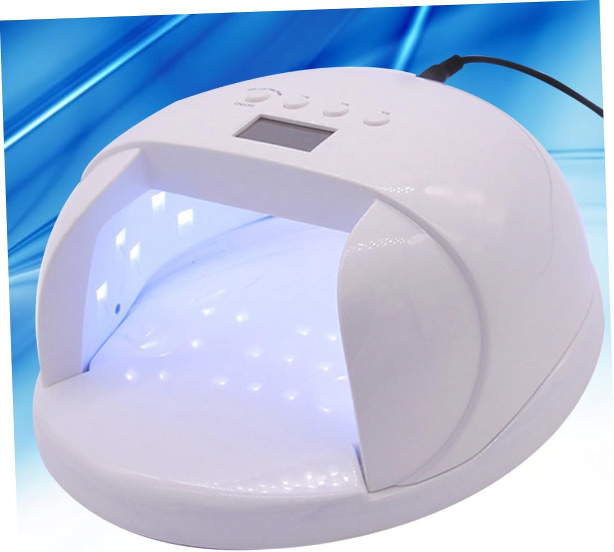 LED Nail Lamp with Timer for Gel Polish Drying Curing Manicure Machine Efficient Nail Dryer for Home and Salon Use White with US Plug