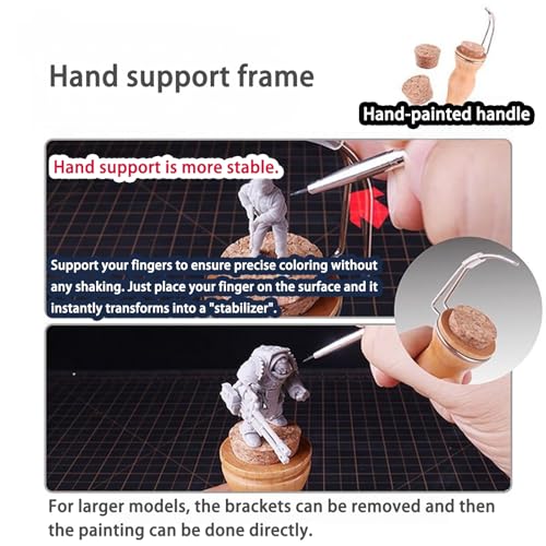 Support de peinture pour modèles avec prise sécurisée en bois stable