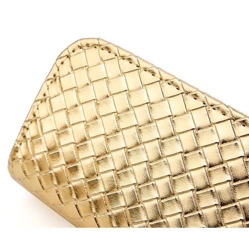 Image of Women's Woven Evening Bag Faux Leather Shoulder Handbag Fashion Crossbody Clutch Purse