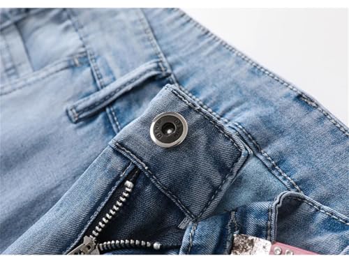 Men's Summer Thin Jeans Lyocell Fabric Soft Breathable Straight Denim Pants Elastic Trousers2