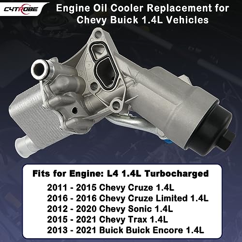 image for CYTROBE Engine Oil Cooler Filter Housing Assembly Adapter with Gasket,