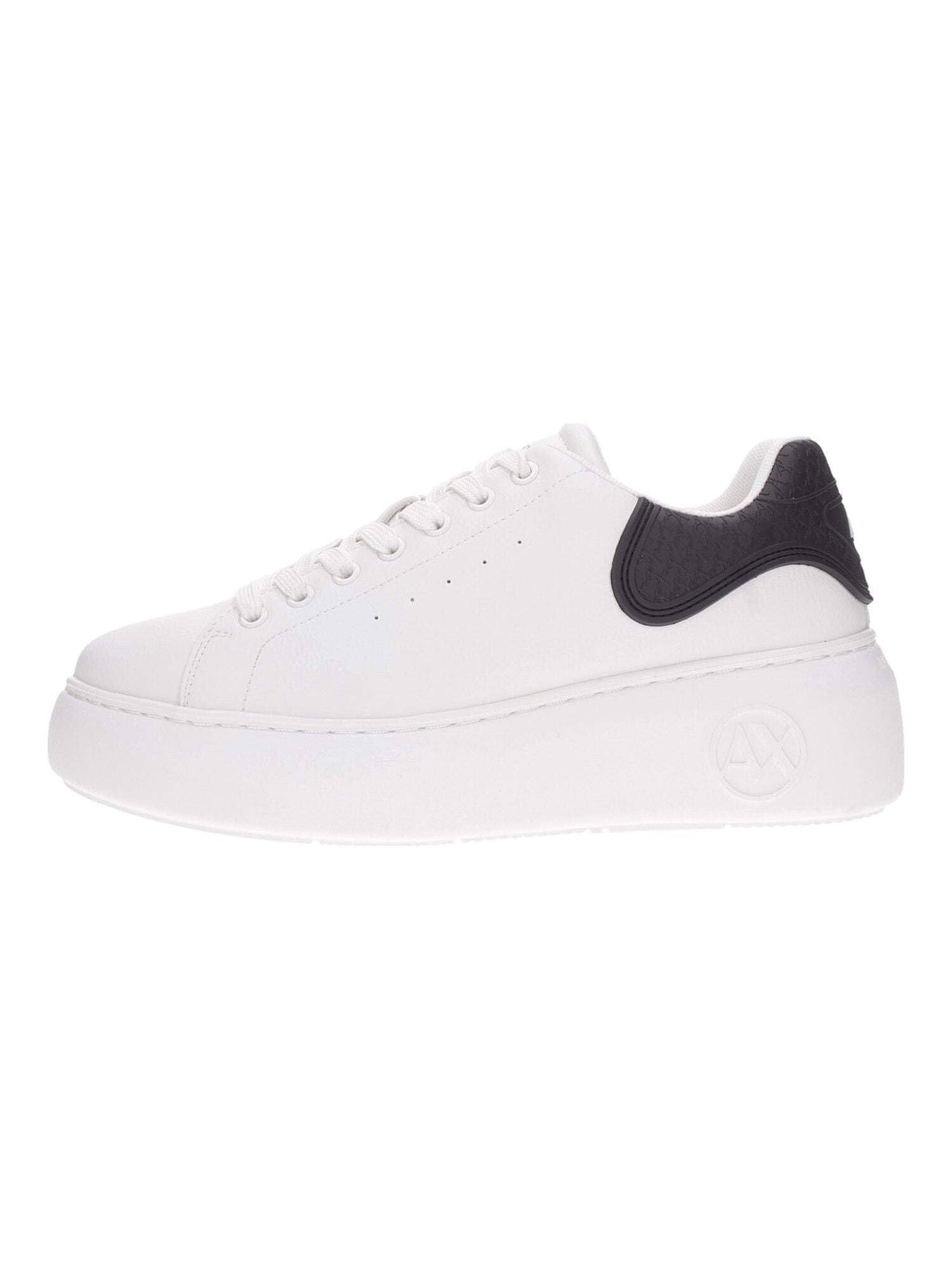 Armani Exchange Damen White Black Super, High Sole Sneaker White 39