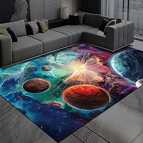 Tapete grande lavable para habitación infantil espacio miniatura 5