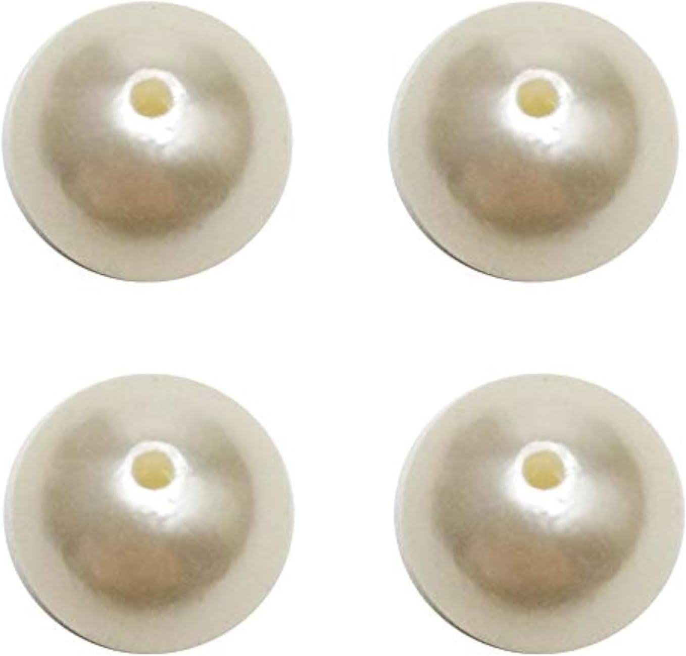 Chenkou Craft 100PCS 20mm Beige Round Imitation Pearls Bead with Hole Loose Beads Gem (Beige, 20mm) Beige 20mm