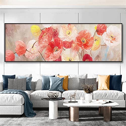 Diamond painting fleur géant 90x270cm pour créer un tableau en strass fait maison