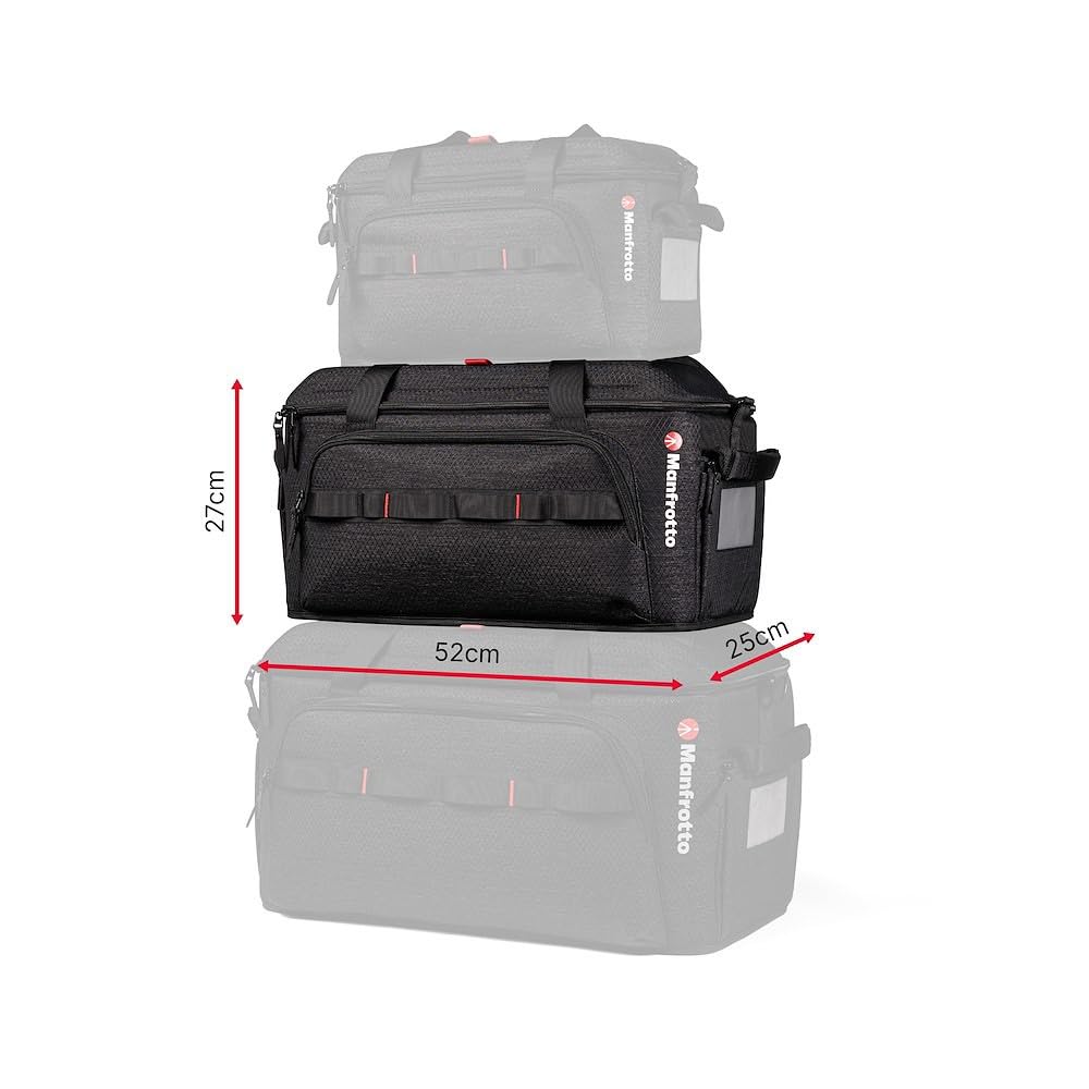 Sac Pro Light Cineloader Medium Manfrotto, Sac d’Épaule pour Caméra et Équipement Cinéma, Fonctionnalités pour Les Professionnels de la Vidéo, Accès par Le Haut, Gris Foncé, Taille M