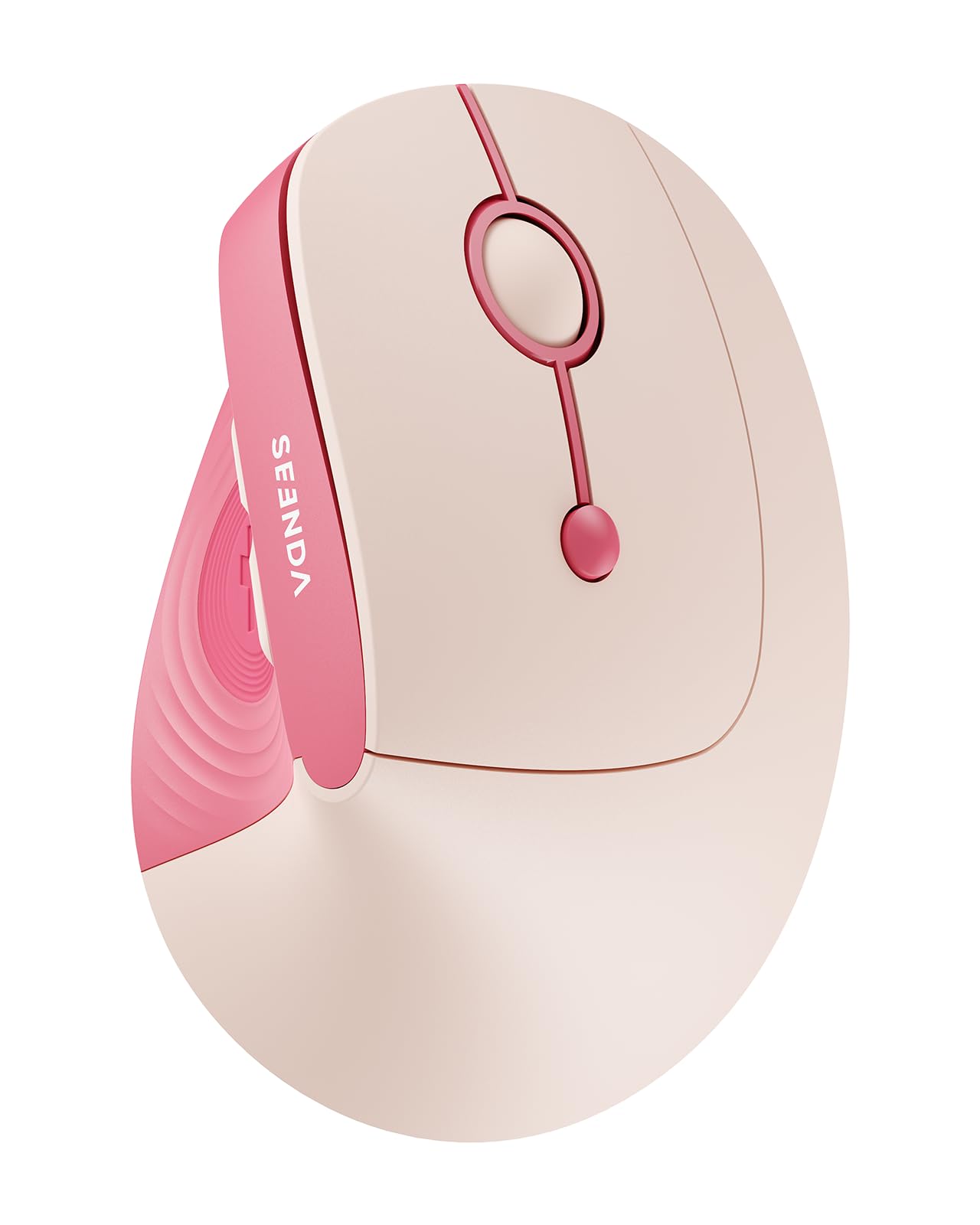 seenda Ergonomic Wireless Mouse, 52° Vertical Bluetooth Mouse, Hot Pink