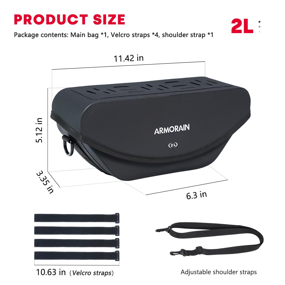 Borsa anteriore per Manubrio della Moto, Universale, Adatta per Qualsiasi moto, con Tracolla, per Escursioni avventure