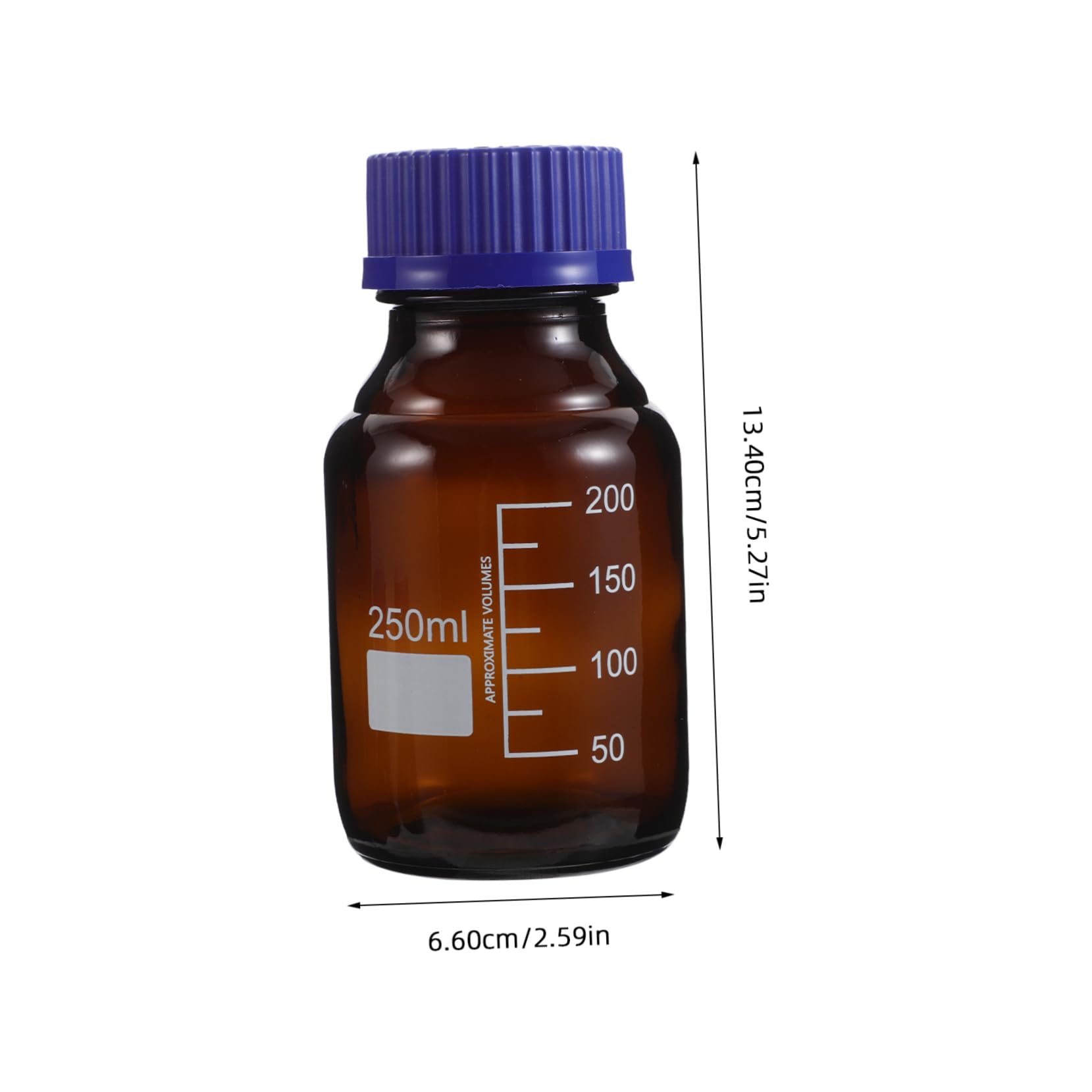 Abaodam 3pezzi Contenitore Reagenti Vetro Bottiglia Vetro Da Laboratorio Bottiglia Graduata Con Tappo Per Misurazione Liquidi Contenitori Per Liquidi Da Per Reagenti