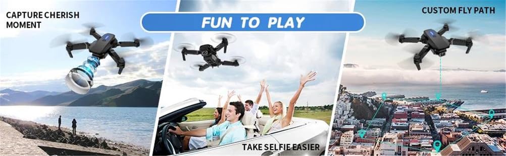 Dron e99pro z podwójną kamerą hd 1080p i funkcją utrzymywania wysokości, przyjazny dla początkujących — długi czas pracy baterii, ładowanie przez usb, idealny prezent na zewnątrz