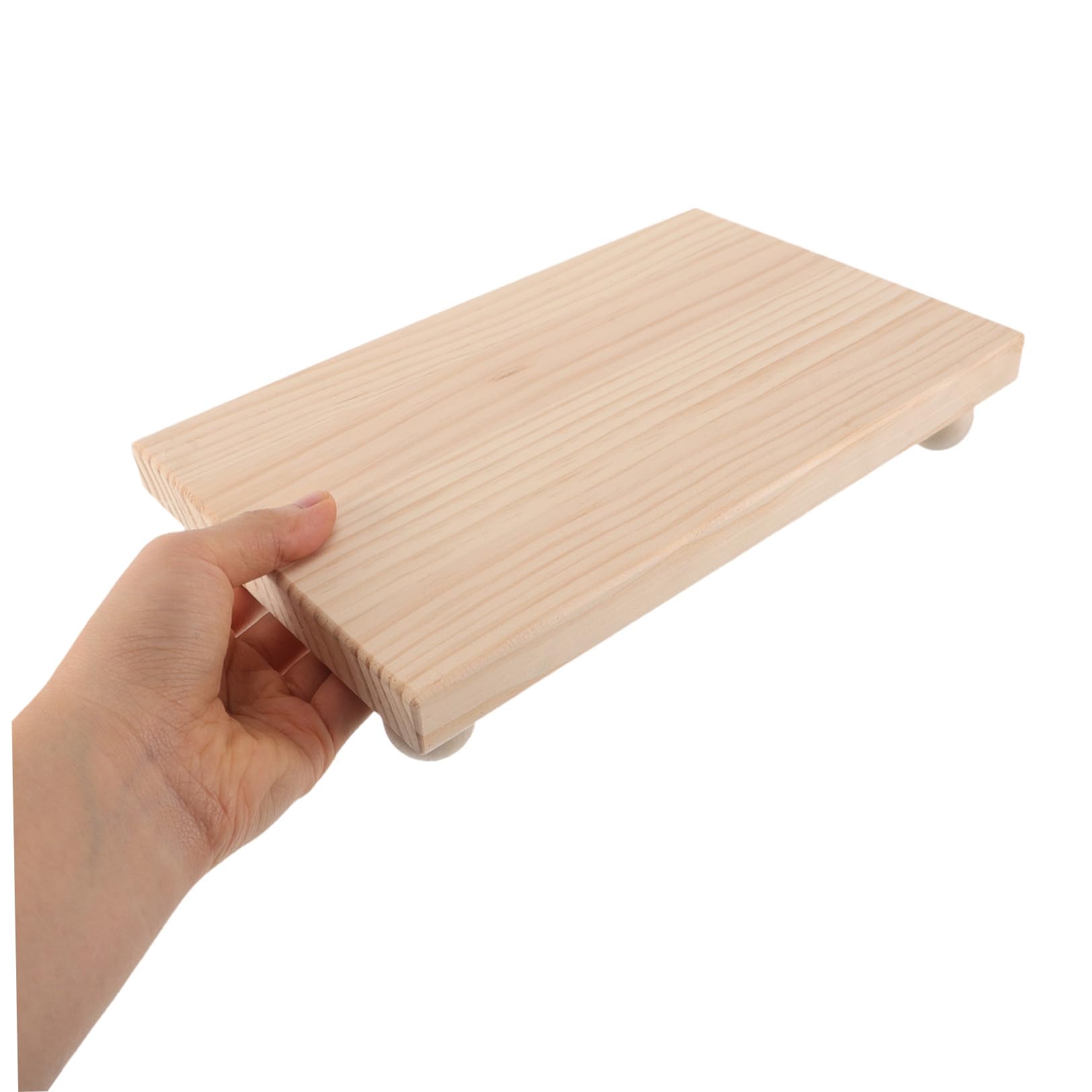 BESPORTBLE Vassoio Rettangolare Organizer Decorativo in Legno Beige per Profumi e Cosmetici per Vanità Funzione di Raccolta, per Bagno e