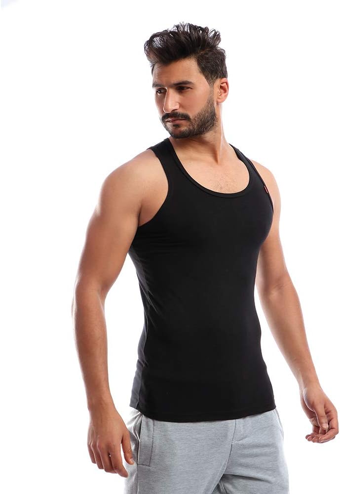 Slevless Undershirt Cotton Stretch - Black 2026 - view 4