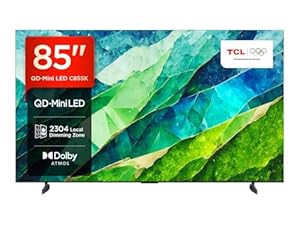 TCL 85C855K 85-inch QLED Mini LED TV, QLED PRO, 4K HDR Premium 3500nits, Smart TV Powered by Google TV (Dolby Vision & Atmos, Onkyo 2.2.2 sound system, 144Hz Motion Clarity Pro)