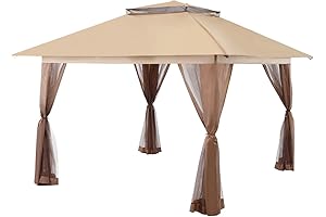 Upgraded Custom Fit Replacement Canopy Top Cover for Crown Shades Gazebo 13'x13'