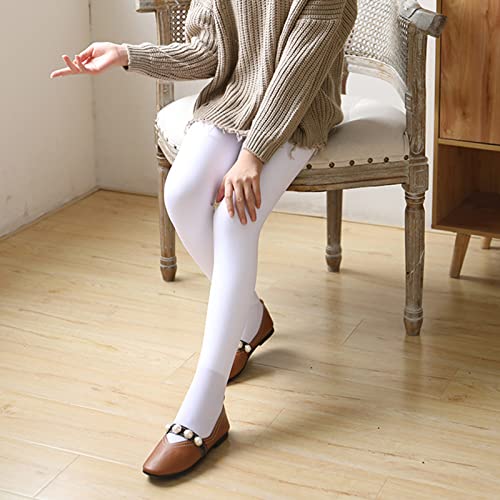 Little Girls Solid Tights Thick Fleece Lined Leggings Toddler Cable Knit Cotton Footed Seamless Dance Ballet Pantyhose3