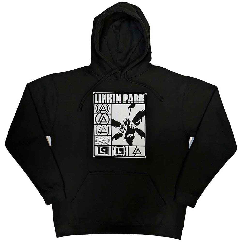Rock Off officially licensed products Linkin Park Hoodie Rectangle Logo Pullover Hoodie M Black