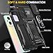 Asuwish Phone Case for Oppo Reno 7 Lite 5G / Reno8 Lite/Reno 7Z with Tempered Glass Screen Protector and Slide Camera Cover Magnetica Ring Holder Kickstand Reno7 7Lite 8Lite 7 Z Women Men Black