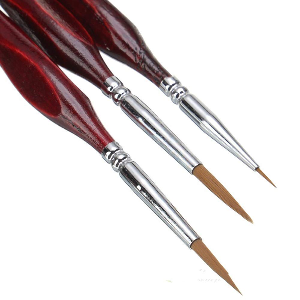 Pinceles, Juego de 9 Pinceles Profesionales para Dibujo Lineal, Pinceles de Detalle a Mano con Punta de Pelo de Lobo, Materiales Finos para Pintura al óleo