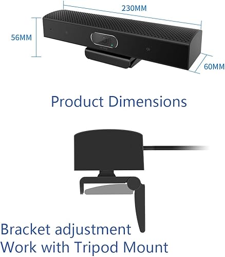 Miniatura 9 de Cámara de sala de conferencias, 3 en 1, cámara web Full HD de 1080p con micrófono y altavoz, USB Plug and Play, cámara de videoconferencia de gran